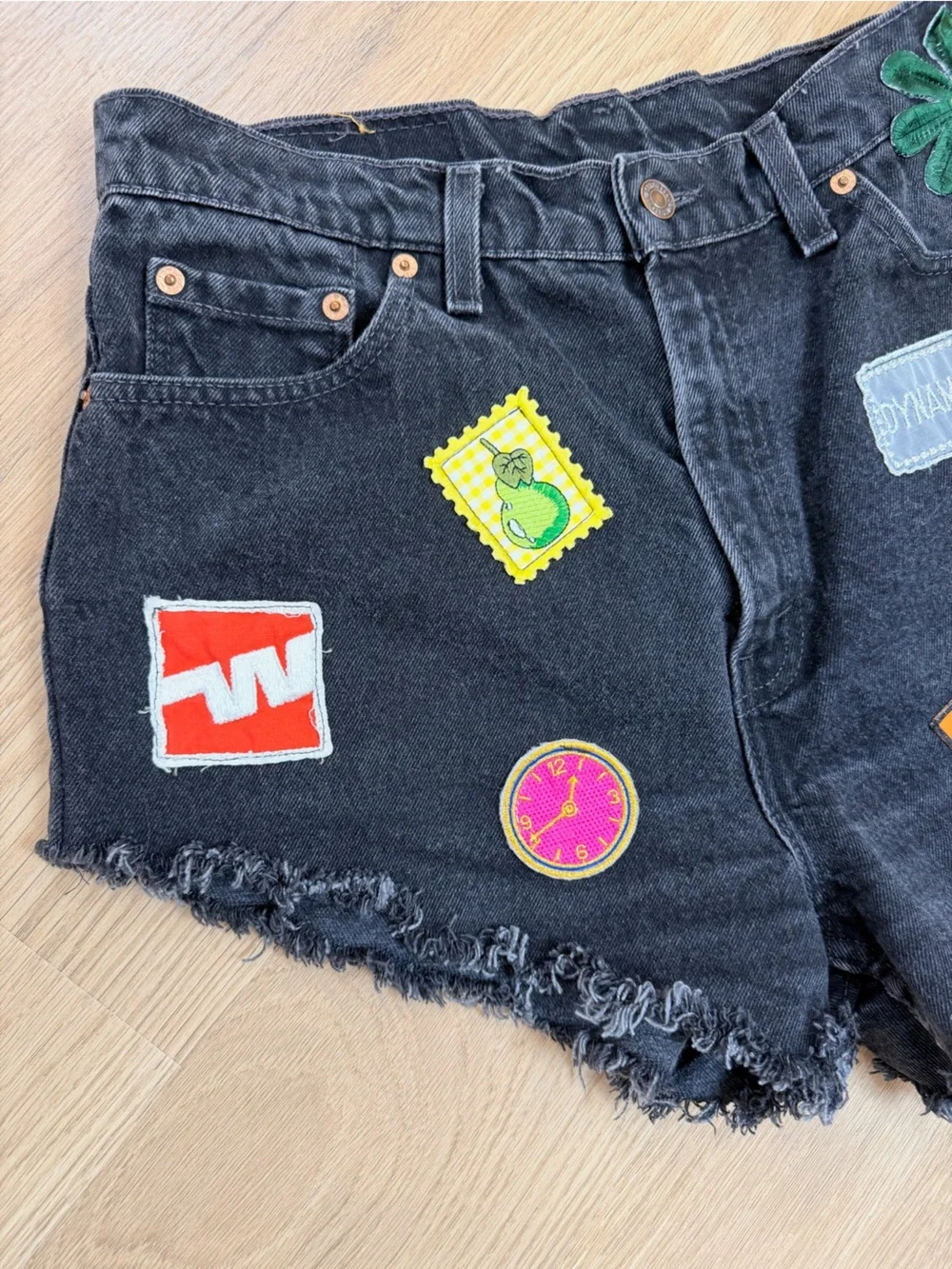 Levi's Patchwork Denim Cut‎ off Shorts